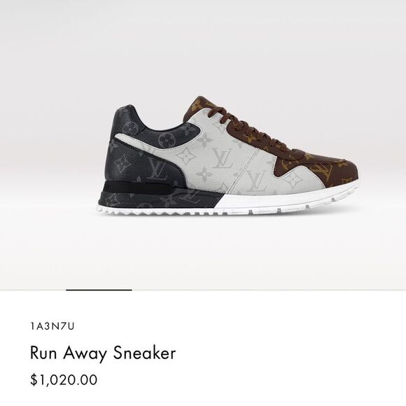 Louis Vuitton Authentic Run Away Sneaker Tri-Color Size UK7 Mens  Box & Dust bag - Picture 2 of 13